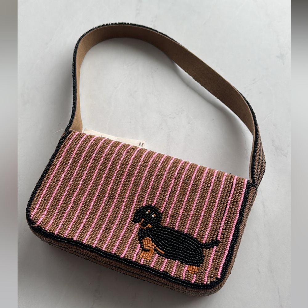 Anthropologie Fiona Beaded Bag Dachshund - Picture 5 of 5